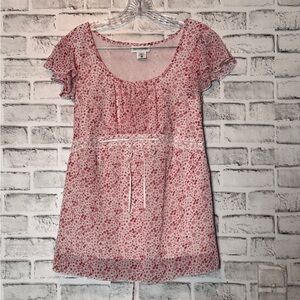 Motherhood Maternity Pink and White Casual Dress‎